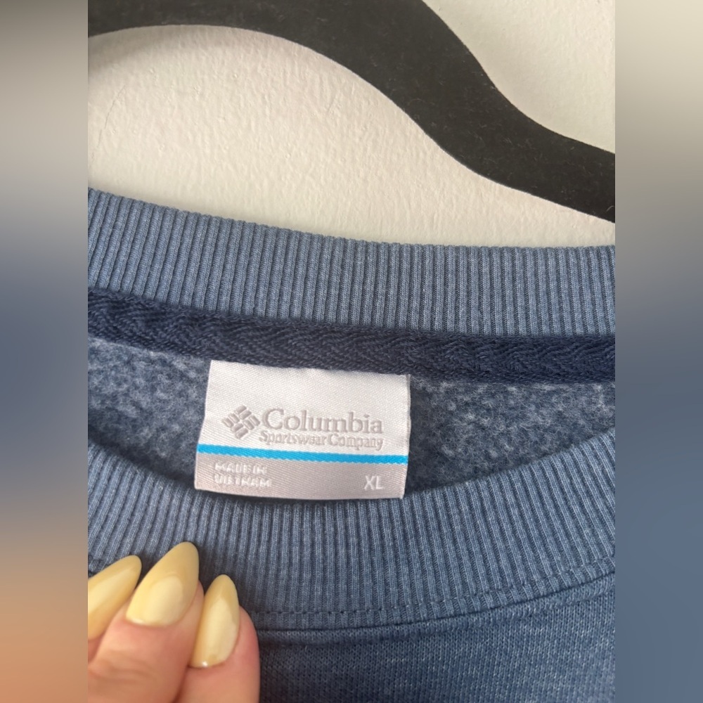 Columbia Men's Blue Heathered‎ Crewneck Sweatshirt Pullover Fleece Size XL - Picture 5 of 8
